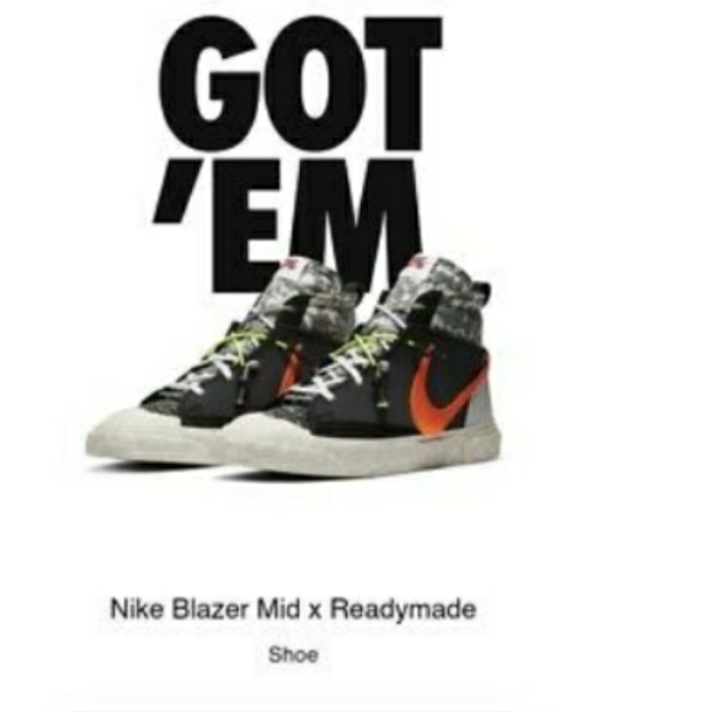 (NEW) Nike Blazer Mid x READYMADE Black Size 9